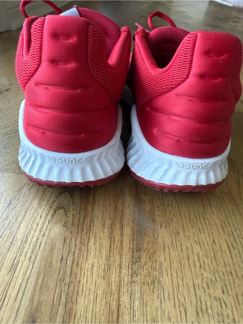 Adidas Men’s Red Nebraska Huskers Sneakers with White Midsole